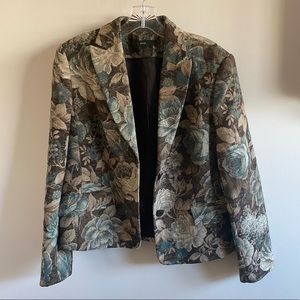 Floral Tapestry Blazer Jacket